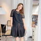 Vogana Cannes Family Large -size Original Summer Summer Lamous Round -neck Lace Shirt Sex Set 2 Set 2 Set