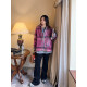 vogana Cannes home large size original silhouette Korean jacket winter retro plaid wool pullover top