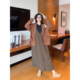 VOGANA Cannes home large size women's clothing Korean-style age-reducing fashionable loose slimming and covering belly A-line strap skirt