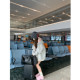 ASHENONLINE Peach Oolong Gray Casual Sweatshirt Women's Early Autumn Loose Contrast Color Checker Cardigan Jacket