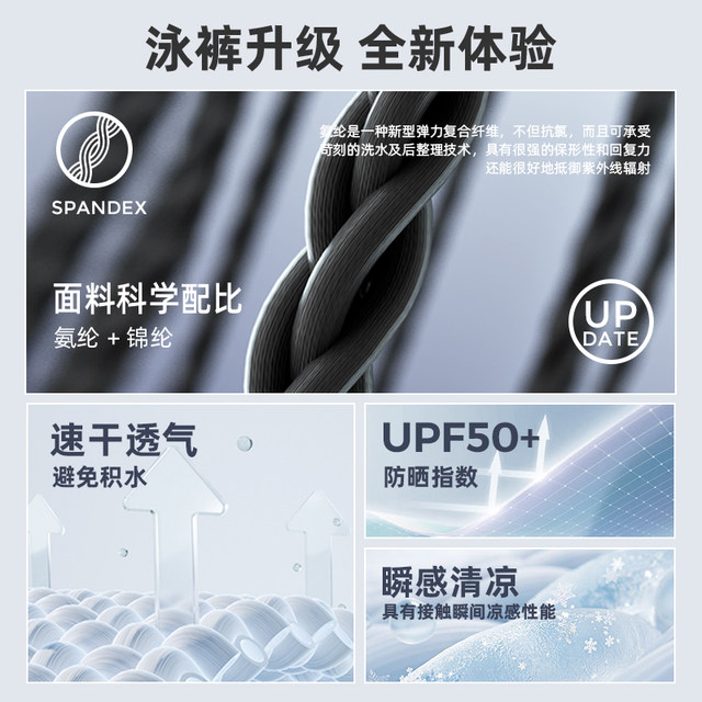 Yimeishan boxer swimming trunks for men adult quick-drying beach launch 2025 new professional racing swimming trunks for men