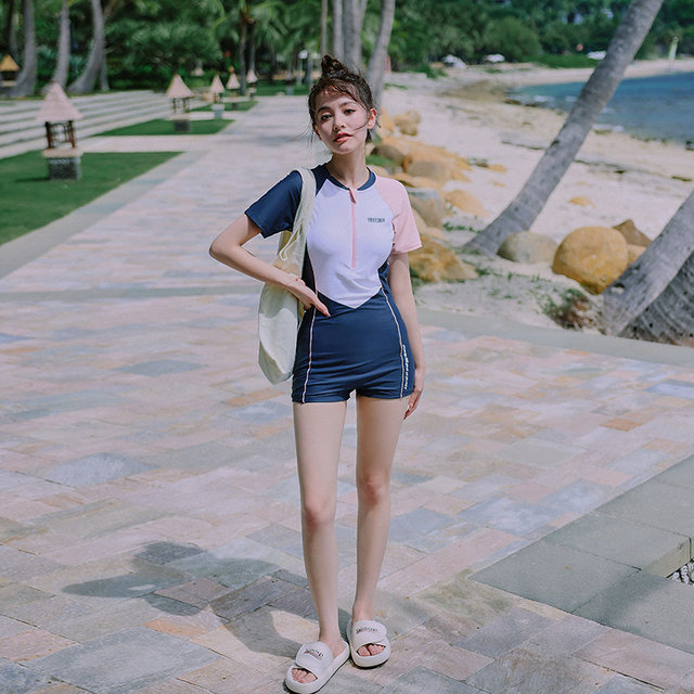 Yimeishan one-piece swimsuit women's high-end conservative flat angle slimming diving surfing suit 2025 new swimsuit