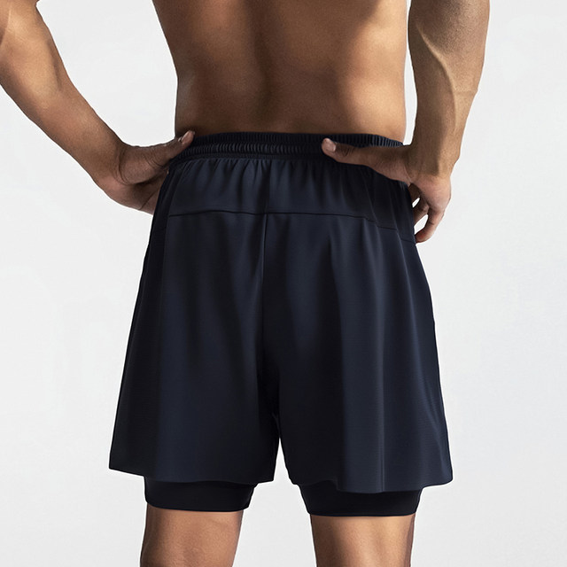 Yimeishan swimming trunks for men for adult five-point swimming pool 2025 new double-layer anti-embarrassing swimming trunks for men