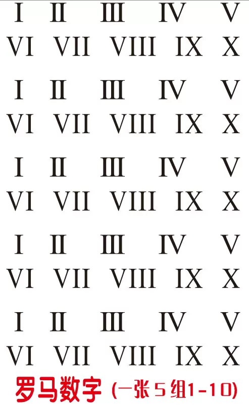 防水纹身贴文字罗马数字1到10 男女字纹身