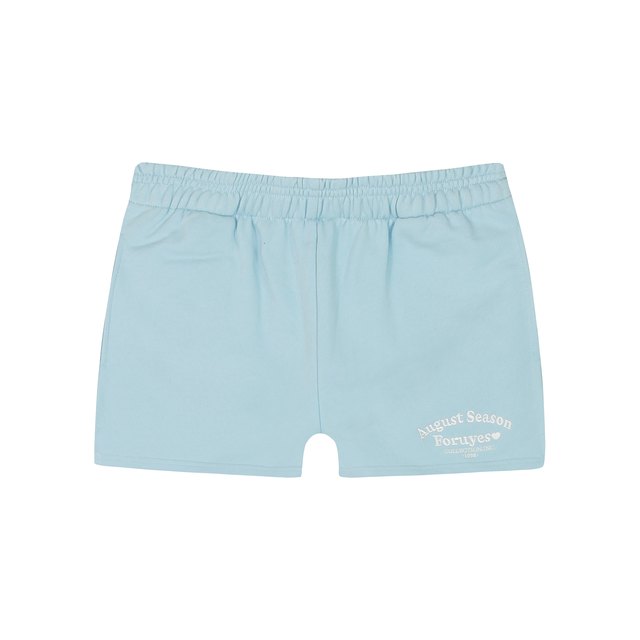 FORUYES official store American retro campus style slogan basic embroidery women's ins trendy slim casual shorts
