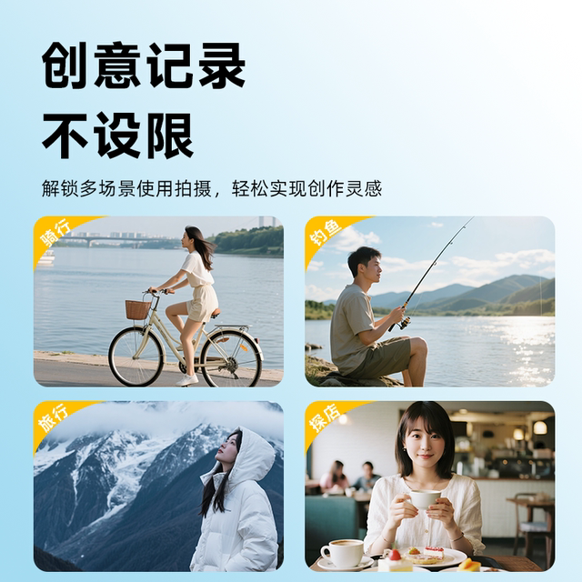 Sports thumb camera portable ultra-clear recorder chest fixed vlog anti-shake photo WIFI transmission camera