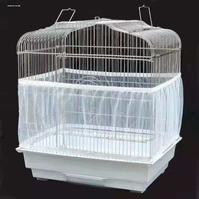 Visual Reference: Bird Cage Splash Protection Cover Transparent Large Parrot Starling