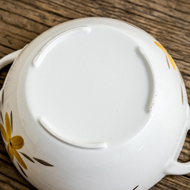 The end of the alley is a good place to take the double-eared soup bowl, irregular large soup bowl, double-eared bowl, Japanese-style ceramic ramen bowl