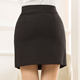Pocket safety pants elastic short skirt black a-line skirt high waist hip skirt spring and autumn women's professional work skirt
