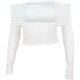 Transition sexy European and American style, light luxury women's long -sleeved long -sleeved off -shoulder T -shirt temperament, simple slim -fitting chest short shirt tide
