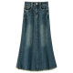 BANANA BABY 2025 summer new retro hip fishtail skirt for women high waist slim denim midi skirt
