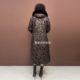 High-end fur one-piece winter velvet thickened hooded double-sided knee-length warm fur coat for women