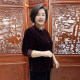 Re-tourist Chinese style mother wears velvet T-shirt 2025 spring new high-end embroidered stand-collar Chinese cheongsam shirt