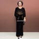High-end velvet diamond shirt in autumn new large size belly-covering and slimming fashionable base shirt wide-leg pants age-reducing suit