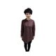 Autumn and winter middle-aged and elderly mothers' tops with fungus stand-up collar and thickened German velvet with pockets to cover the belly, fashionable mid-length dress