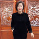 Re-tourist Chinese style mother wears velvet T-shirt 2025 spring new high-end embroidered stand-collar Chinese cheongsam shirt