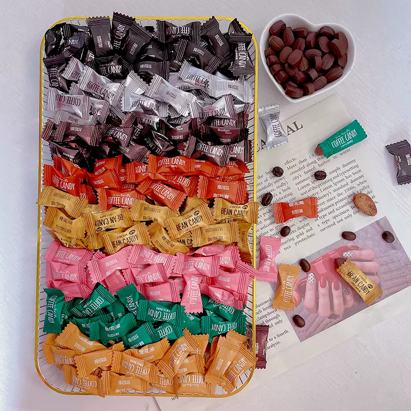 糖花顺咖啡糖提神即食咖啡豆糖工作加班学习犯困特浓