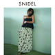 SNIDEL autumn and winter sweet high-waist lace-up hole-exposed waist A-line skirt SWFS244030