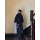 Thecoco 50 wool black cape coat women's winter new temperament versatile thin shawl woolen coat
