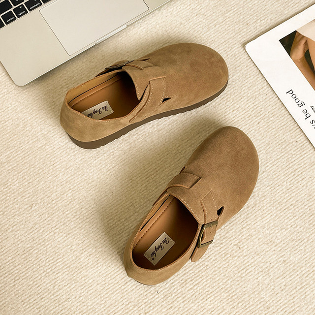 Fruits and Ken Shoes 2024 new autumn thick bottom retro soft bottom Bokken single shoes
