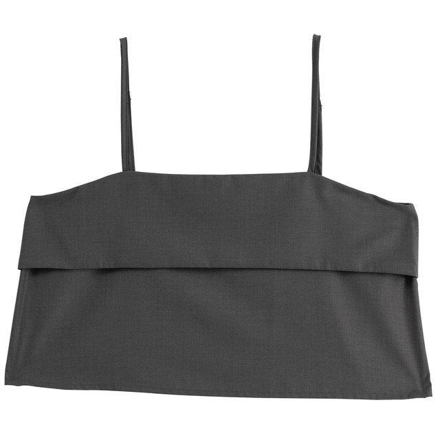 QUEENSHOP 2025 Autumn and Winter Women's Letty Short Shoulder Suit Blouse Vest - Gray 01098988