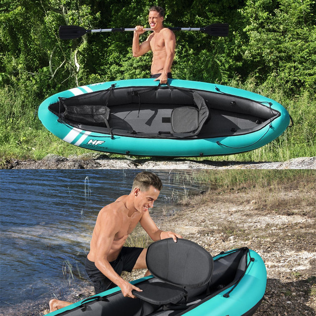 Genuine high -end inflatable boat double canoe single -person luxury ...