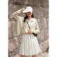 MISAZ flexible and casual college style elastic waist pleated midskirt loose A-line skirt