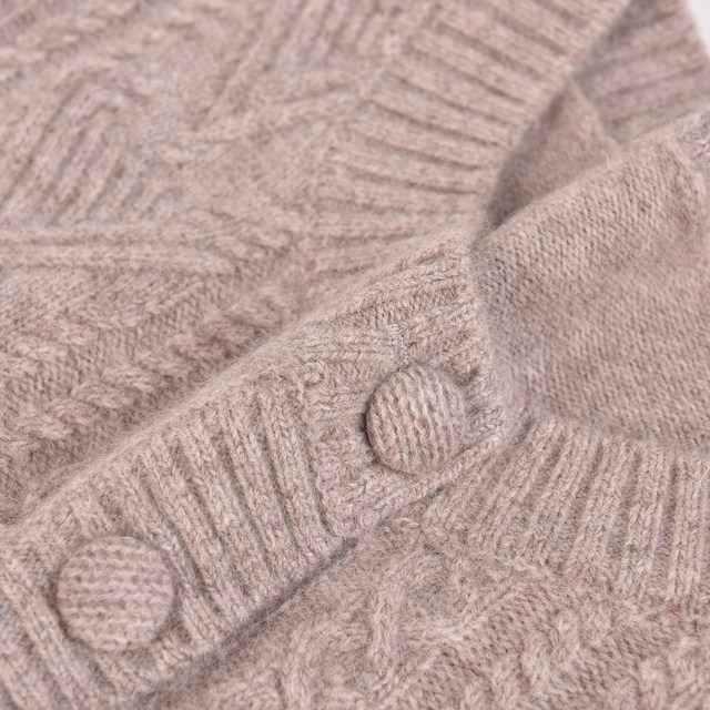 Western mother solid color cardigan sweater women's cardigan autumn and winter thickened large size middle-aged and elderly women's sweater jacket