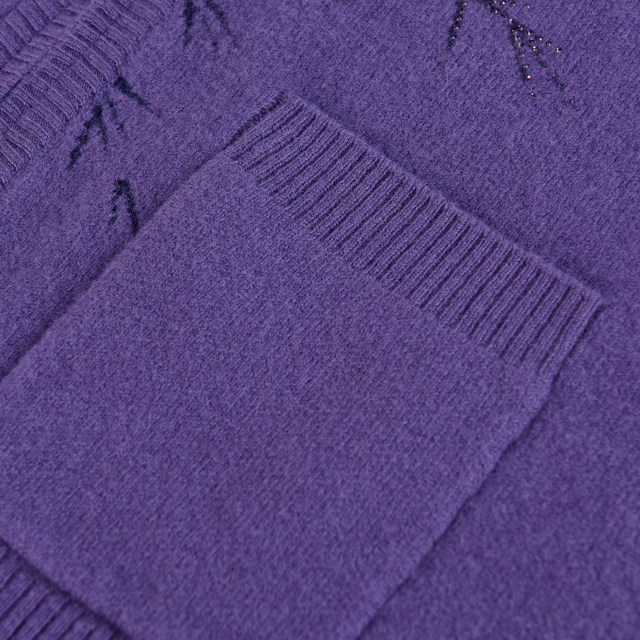 Mother in her 50s, fashionable top, 100% pure wool cardigan, middle-aged and elderly women's autumn and winter thickened sweater jacket