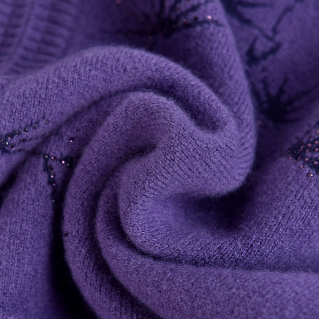 Mother in her 50s, fashionable top, 100% pure wool cardigan, middle-aged and elderly women's autumn and winter thickened sweater jacket