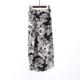 Double-layer mulberry silk skirt retro print romantic and elegant heavy silk asymmetric design slit skirt