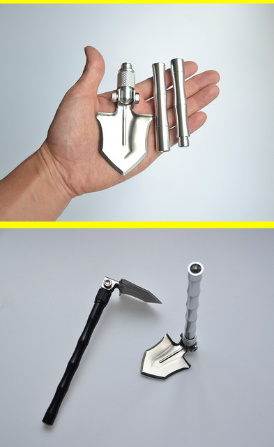 Multifunctional mini shovel micro -object to play the player shovel home horticultural folding outdoor portable exposed campaign sleeve