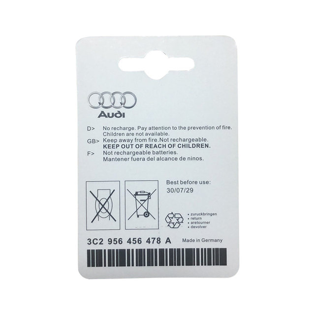 Original Audi A1 A3 A4L A5 A6L A8L Q2 Q3 Q5 Q7 car key remote control battery