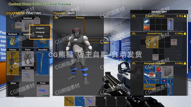 UE4 Unreal 5.6 Advanced Jigsaw Inventory system Advanced Backpack Stock System