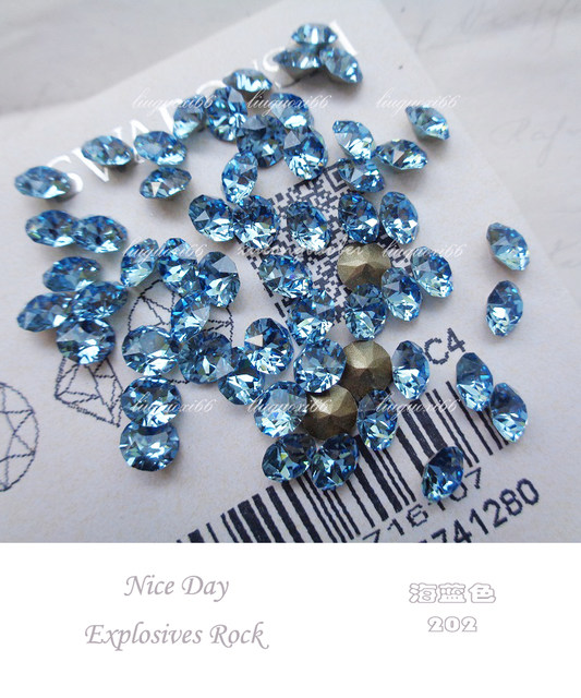 Austrian Diamond Drilling Sea Blue 202 Nailou Diamond Watch Necklaces Earrings Jewelry Jewelry Adhesive Shijia Diamond