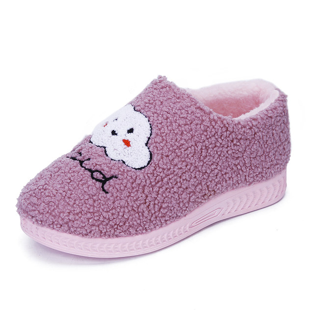 New women's winter cotton slippers all-inclusive and indoor confinement plus velvet thickened cold-proof warm home comfortable cotton shoes
