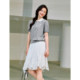 Inman 2025 summer women's new irregular petal skirt with Ouruo style flowing chiffon tulle skirt