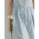Inman Ramie French doll collar dress for women in spring 2025 new temperament puff sleeve waist-hugging long skirt