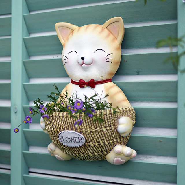 
Cute child-interesting succulent pot plant resin animal flower pot green plant micro landscape home gardening wall hanging flower basket flower appliance