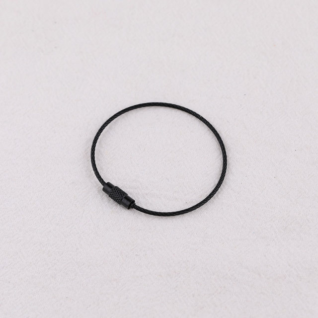 diy jewelry accessories materials color spray painted steel wire rope rotating screw key ring keychain