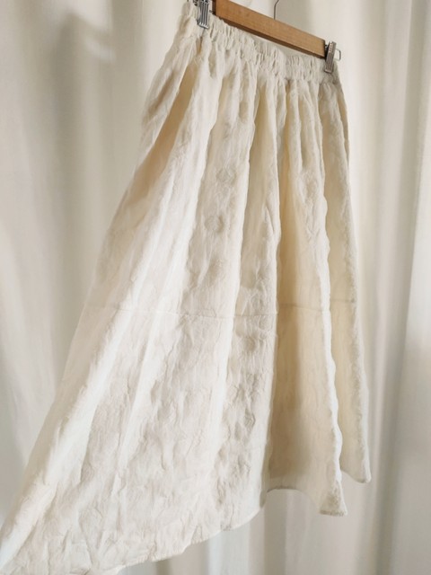 Craft fabric stereo gauze skirt female spring and autumn pocket splicing mid -long skirt commute A panton yarn skirt
