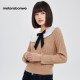 Metersbonwe sweater women's 2024 spring new style college pullover doll collar solid color sweet age-reducing women's sweater