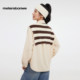 Metersbonway shirt women's 2025 summer new shawl two-piece design loose fleece top for women