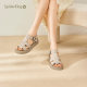Spider King Women's Shoes Official Flagship Store 2025 Authentic Summer New Product Genuine Leather Hollow Open-toed Roman Sandals