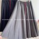 Thirteen Lines Autumn New Korean version solid color Korean version rubber waist pleated skirt mid-length women's skirt lace-up versatile umbrella skirt