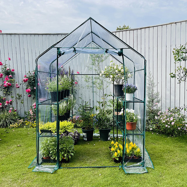 Outdoor gardening greenhouse greenhouse flower stand warm shed plant succulent flower room insulation shed sunshade rainproof warm room flower stand