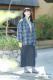 Sousou purchases Japanese Kyoto women's double-breasted wool coat with curved sleeves wide sleeves short style blue brown