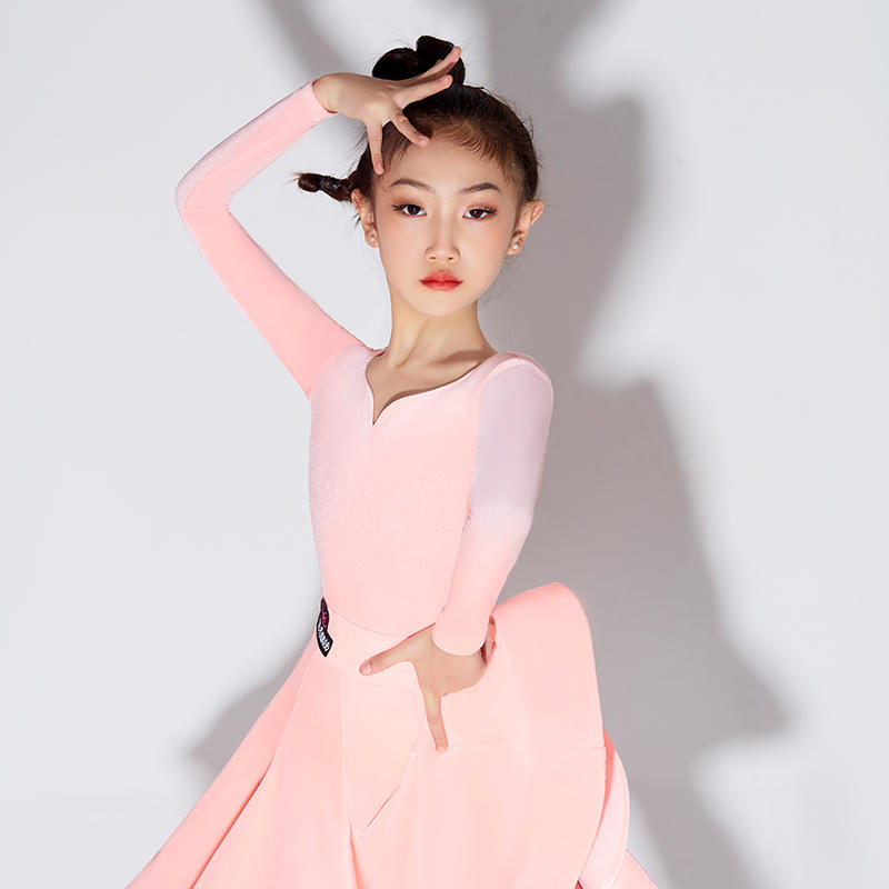 星辰舞服拉丁舞裙12岁组女儿童比赛规定服合规加分款质感丝绒面料