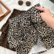 Retro fashion versatile leopard printing loose high waist and thin lotus leaf cake skirt short skirt A -line women's autumn and winter