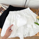 Sweet and versatile lace-up bow high waist slim ruffled skirt anti-exposure short skirt puffy skirt women summer